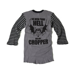 七分條紋袖保暖衣:BETWEEN YOUR LEG - May club