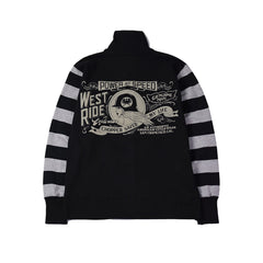 May club -【WESTRIDE】FULL ZIP MC JERSEY - BLK/GRY