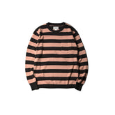 May club -【WESTRIDE】CLASSIC RIB BORDER L/S SWEATER - BRN/ROSE