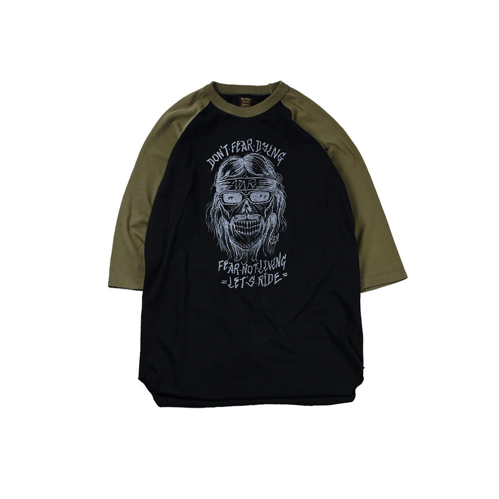 May club -【WESTRIDE】"DON'T FEAR" UNDER TEE - OLIVE / BLACK