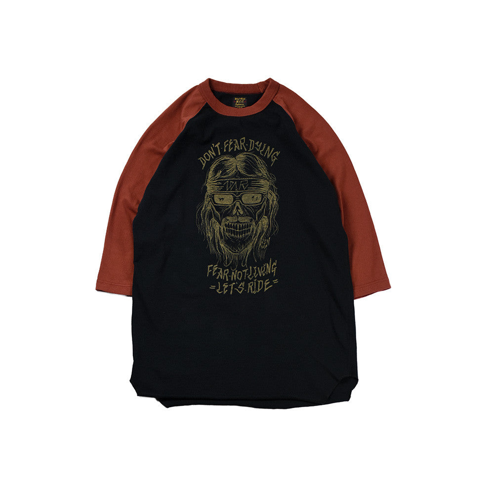 May club -【WESTRIDE】"DON'T FEAR" UNDER TEE - RED / BLACK