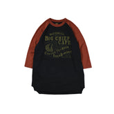 May club -【WESTRIDE】"BIG CHIEF CAFE" UNDER TEE - RED / BLACK