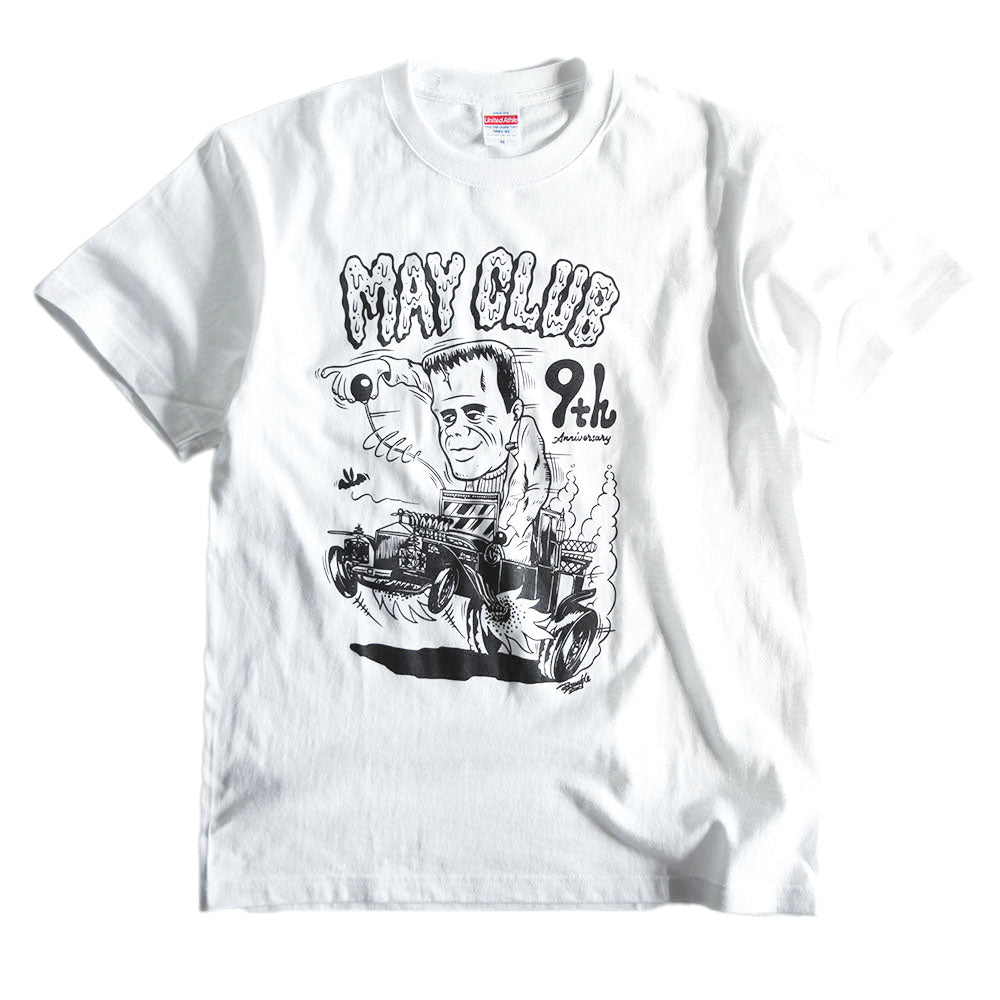 MAY CLUB 9th ANNIVERSARY FRANKEN TEE by KNUCKLE - WHITE - May club