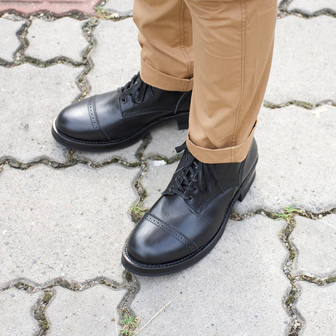 AB-02CH HORSEHIDE CAP TOE LACE-UP BOOTS - May club