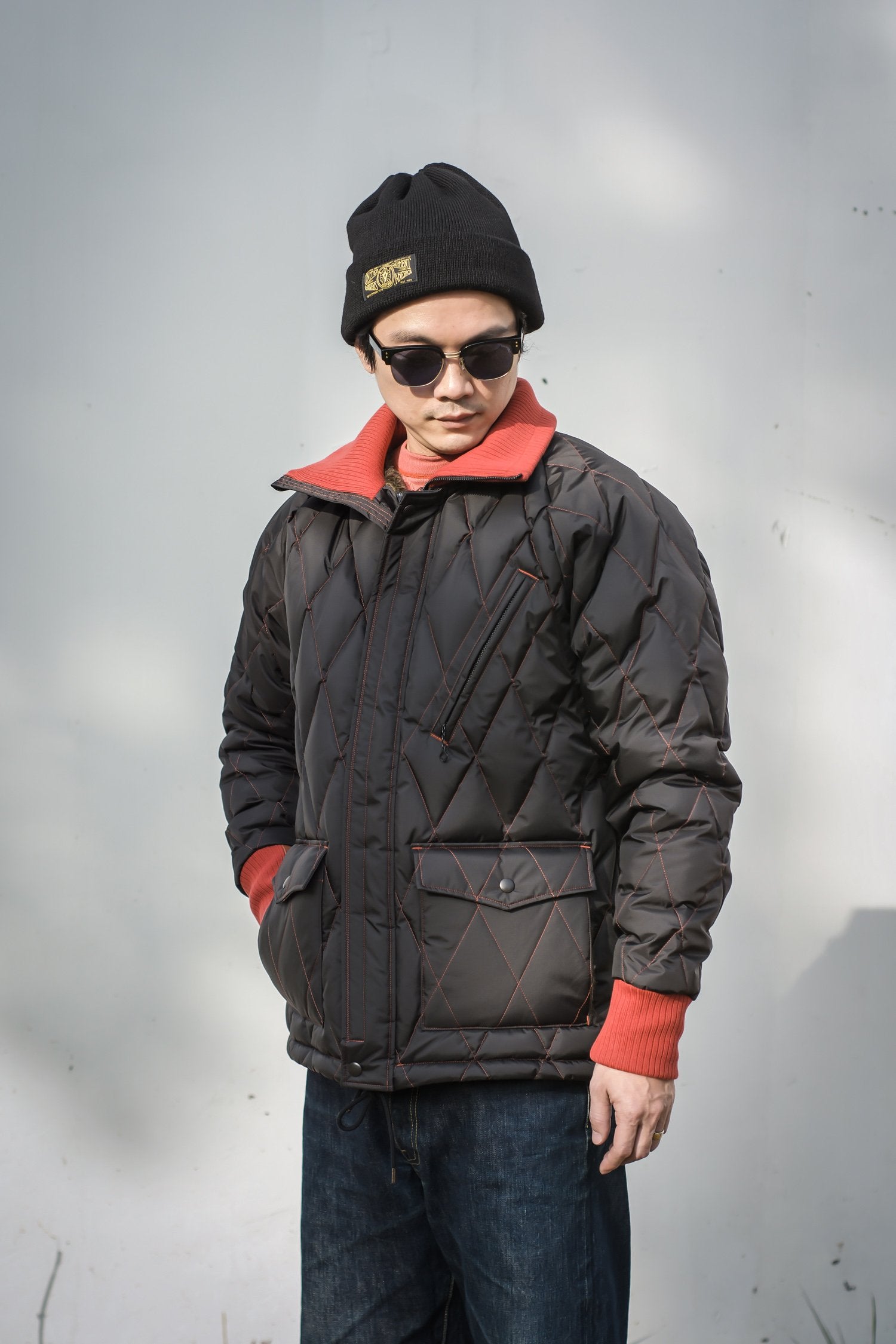 ALL NEW RACING DOWN JKT2 RELAX FIT with WIND GUARD - PLD BLK/RED - May club