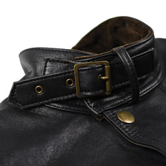 May club -【Addict Clothes】AD-10 SHEEPSKIN BMC JACKET - BLACK(茶芯)