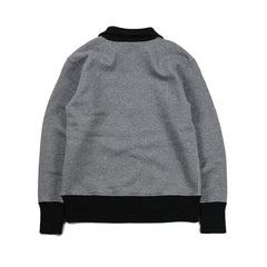 May club -【WESTRIDE】HALF ZIP HEAVY MC JERSEY H.GRY/BLK(PLAIN)