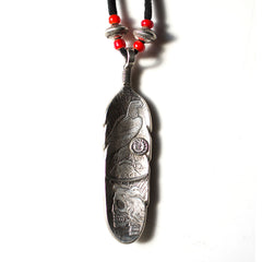 SPECIAL PEACE FEATHER BACK EAGLE AND SKULL - STRAIGHT - May club