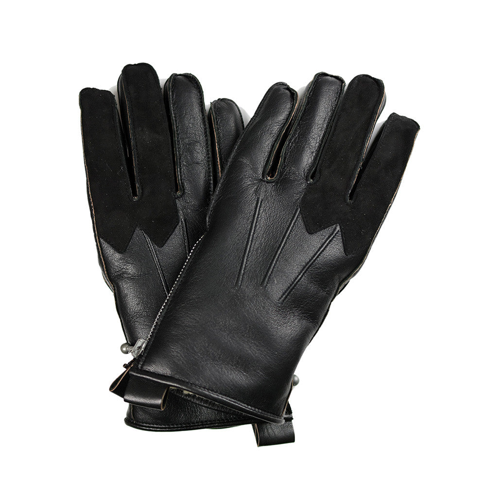 AD-G-01 SHEEPSKIN BOA GLOVES - BLACK(茶芯) - May club