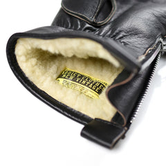 AD-G-01 SHEEPSKIN BOA GLOVES - BLACK(茶芯) - May club