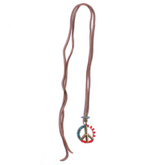 BEADS PEACE NECKLACE - AMERICAN FLAG - May club