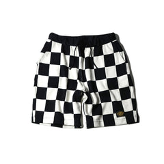 May club -【WESTRIDE】NGT KNIT CHECKER SHORTS - BLK/OFF