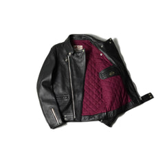 May club -【Addict Clothes】AD-03 Sheepskin British Asymmetry Jacket - Black(茶芯)