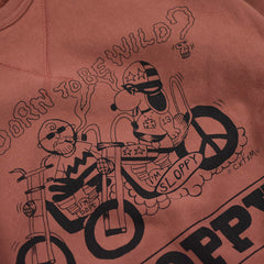 May club -【WESTRIDE】HEAVY WEIGHT FRONT V SWEAT "SLOPPY" - MAROON