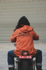 CYCLE HOODIE WINDBREAKER:RACING DIVISION(ORANGE) - May club