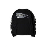 May club -【May club】KUSTOM KULTURE L/S TEE - HOT WHEEL FIRE SLEEVE(BLACK)