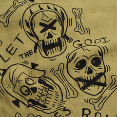 HEAVY WEIGHT FRONT-V SWEAT THREE WISE MONKEYS - W.GRN/BLK - May club