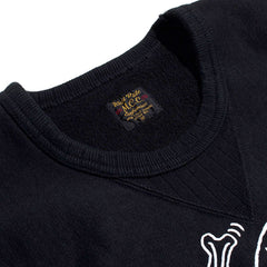 HEAVY WEIGHT FRONT-V SWEAT THREE WISE MONKEYS - BLK - May club