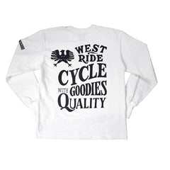 May club -【WESTRIDE】"POWER AND SPEED" LONG SLEEVES TEE - WHITE
