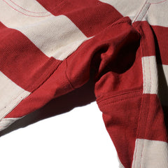 May club -【WESTRIDE】BORDER LONG PANTS - CRM/RED