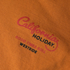 May club -【WESTRIDE】"HOLIDAY" TEE - COGNAC