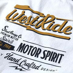 May club -【WESTRIDE】"MOTOR SPIRIT" TEE - WHITE