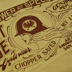 May club -【WESTRIDE】"POWER AND SPEED" TEE - MUSTARD