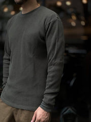 ACV-TM01 HEAVYWEIGHT WAFFLE CREW- ARMY GREEN - May club