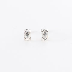 NAVAJO PATTEREN HOOP EARRINGS - TYPE B - May club