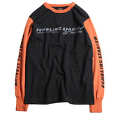 RUMBLING STADIUM LONG SLEEVE TEE - BLK/ORG - May club