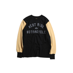 May club -【WESTRIDE】WEST RIDE MC LONG SLEEVES TEE - BLK/L.HNY