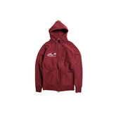 May club -【WESTRIDE】HEAVY WEIGHT FULL ZIP HOODIE - CHECKER FLAG (CRIMSON)