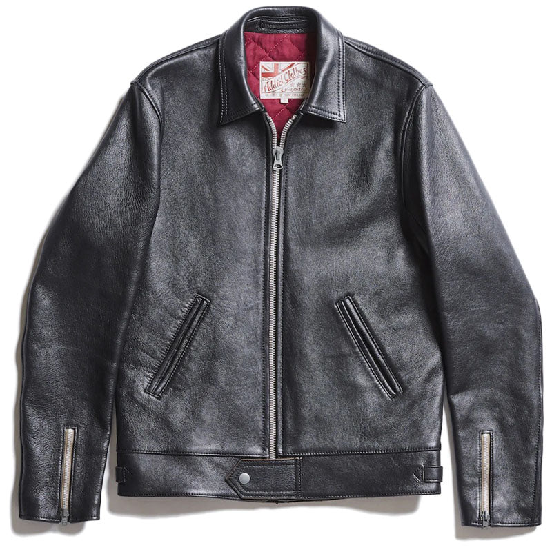 AD-01 Sheepskin Center Zip Jacket - Black (茶芯) - May club