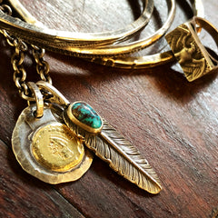 May club -【Chooke】中鷹羽 直向 Silver Dollar Feather with Bisbee Turquoise