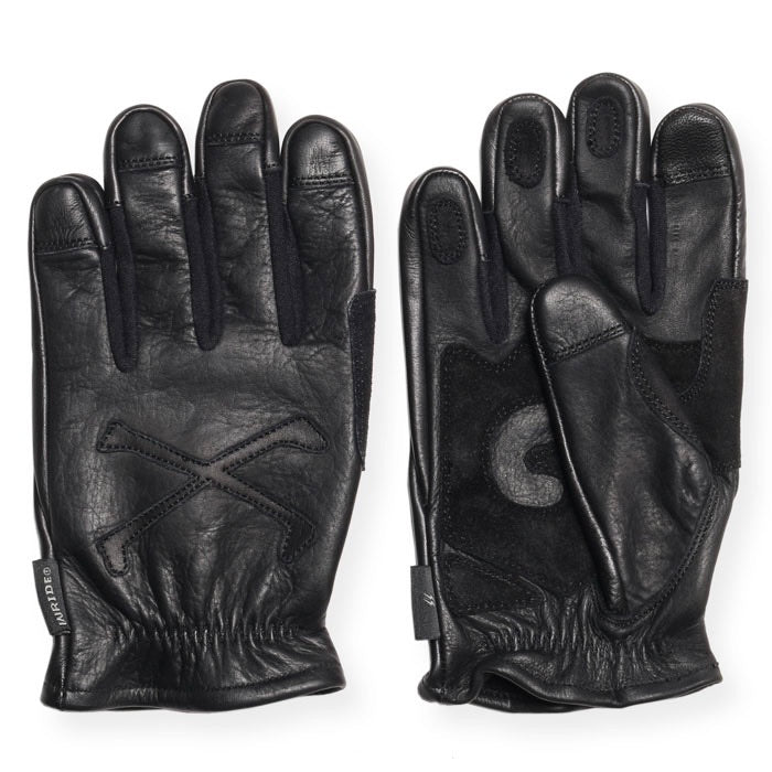 CROSS BONE GLOVE - BLACK x BLACK - May club