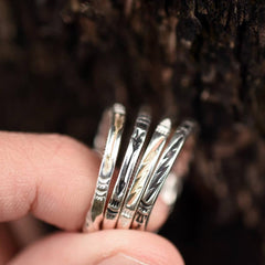 May club -【Chooke】ROUND STAMPING NARROW RING - ARROW