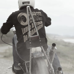 "LEAVE A TRACK" LONG SLEEVES TEE - BLACK - May club
