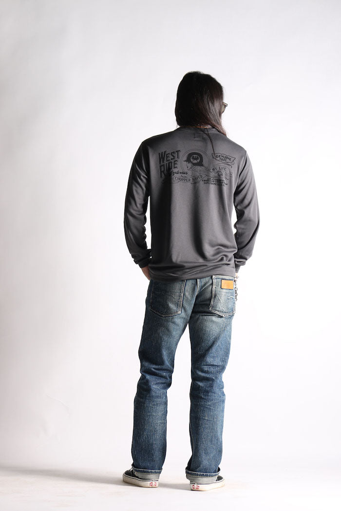 POWER DRY LONG TEE - POWER & SPEED GREY