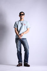 "DRIVE-IN" TEE - AQUA