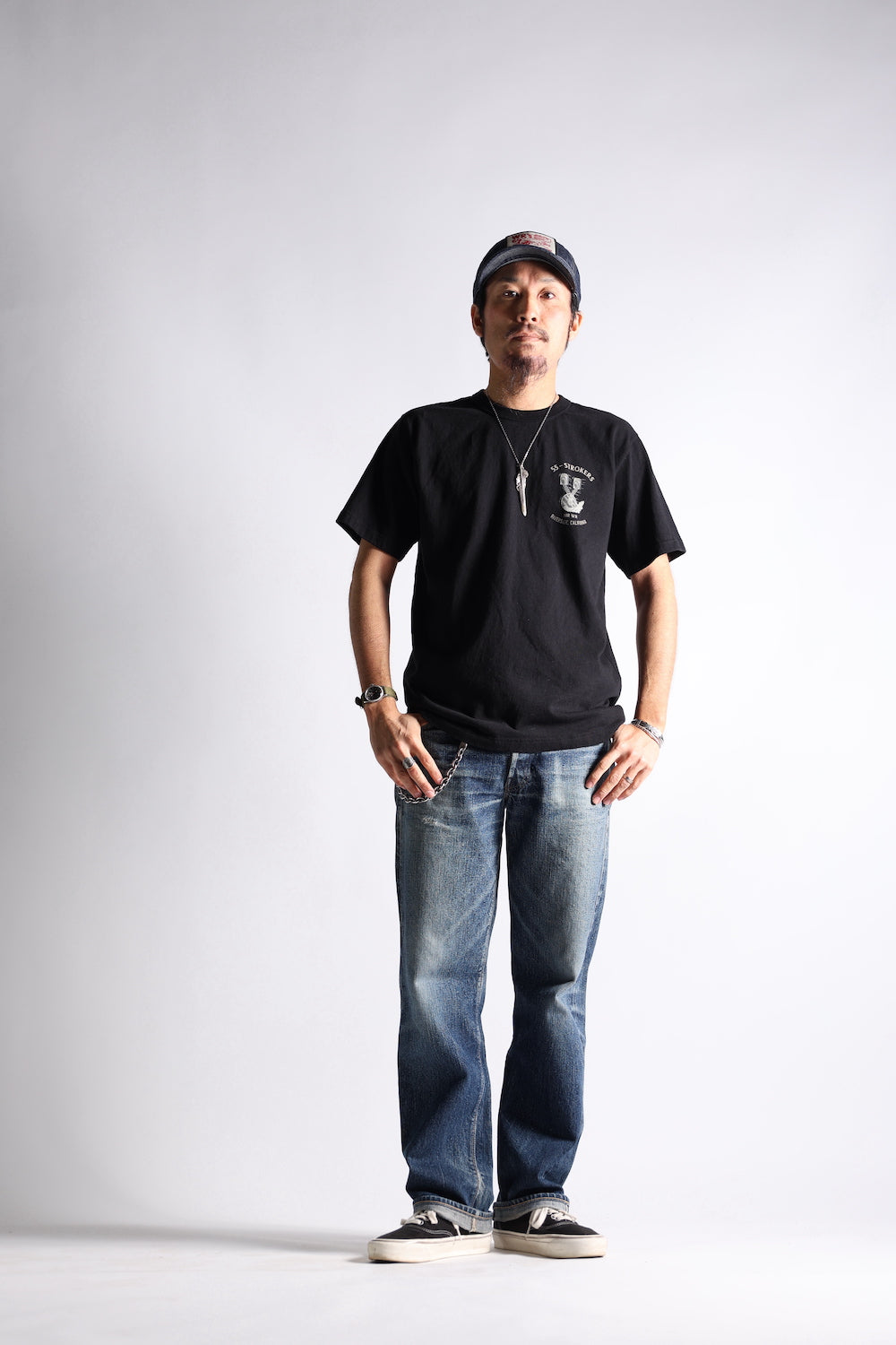 "55 STROKERS" TEE - BLACK