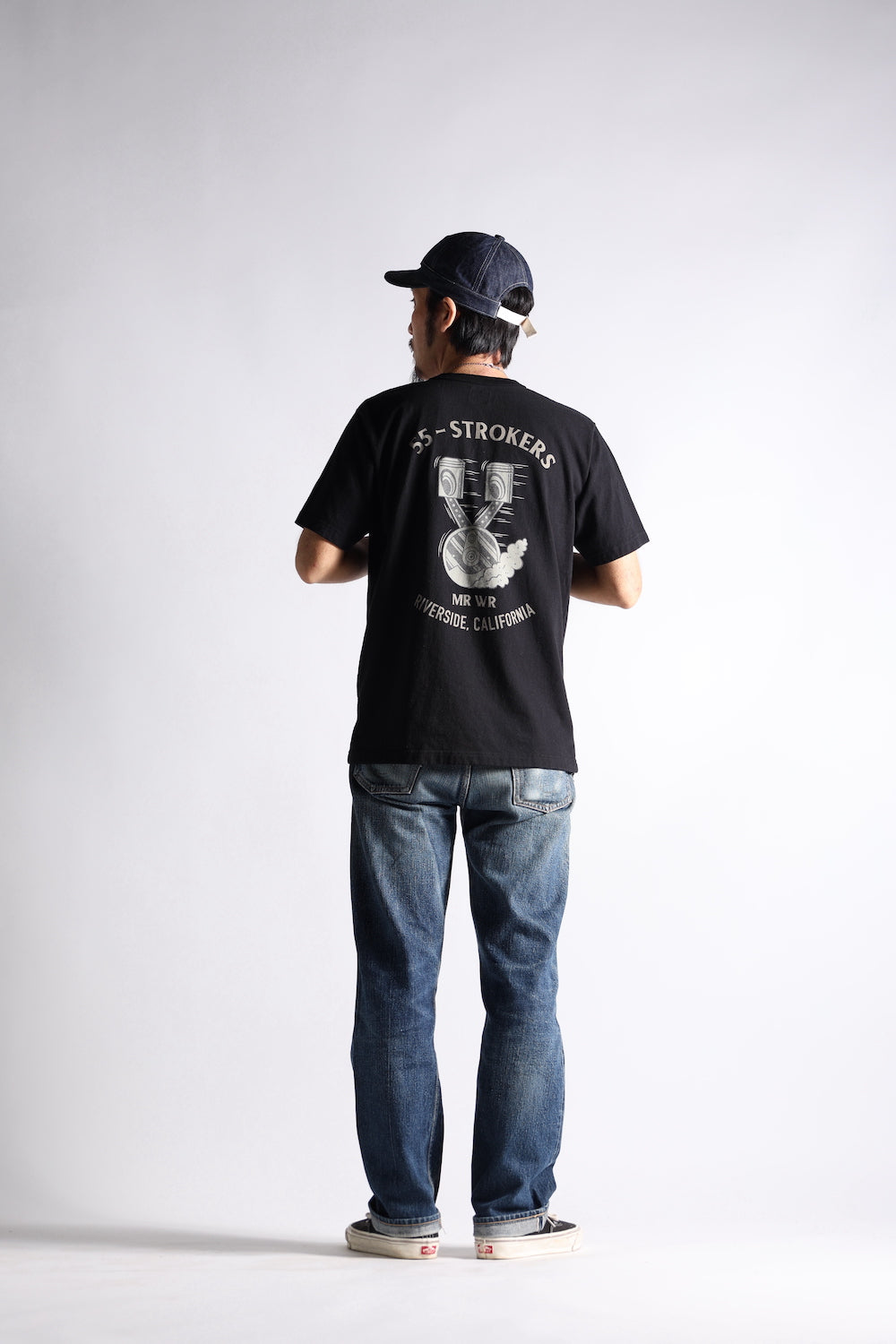 "55 STROKERS" TEE - BLACK