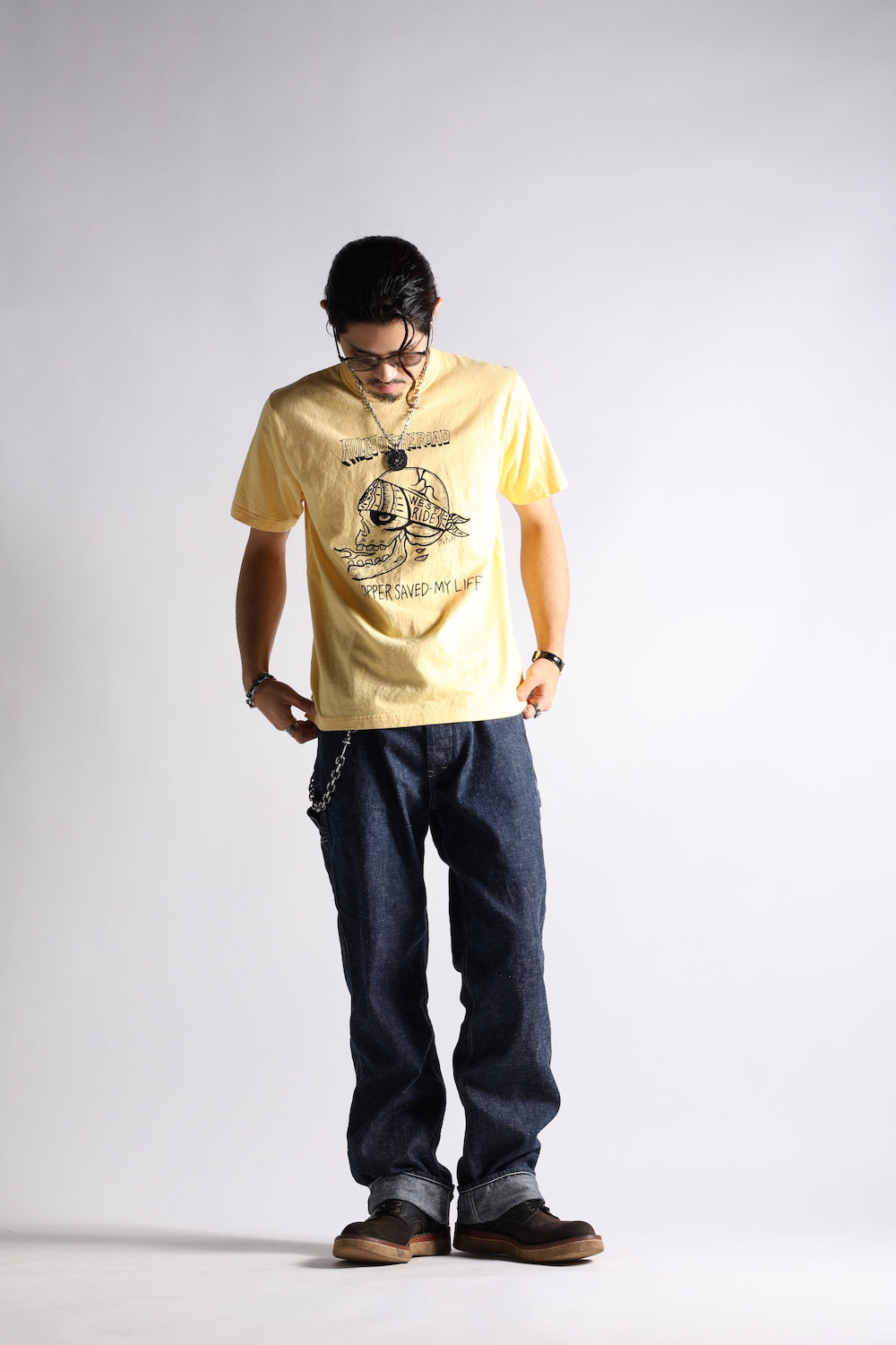 "BANDANA SKULL" TEE - BANANA