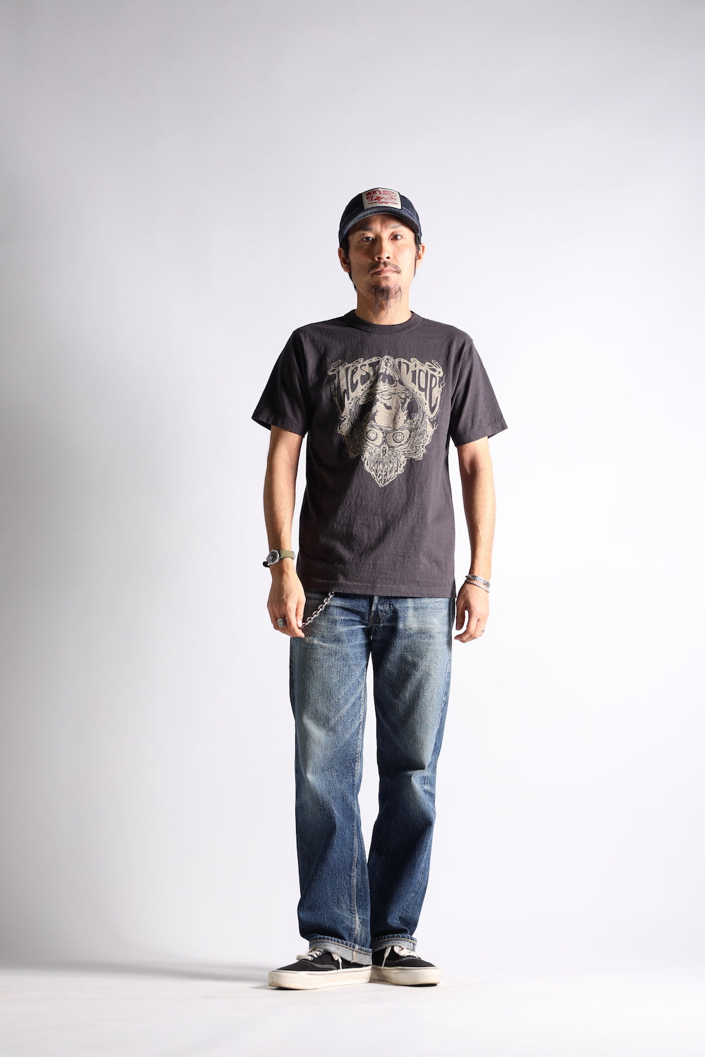 V25 SKULL MIND TEE - CHCL