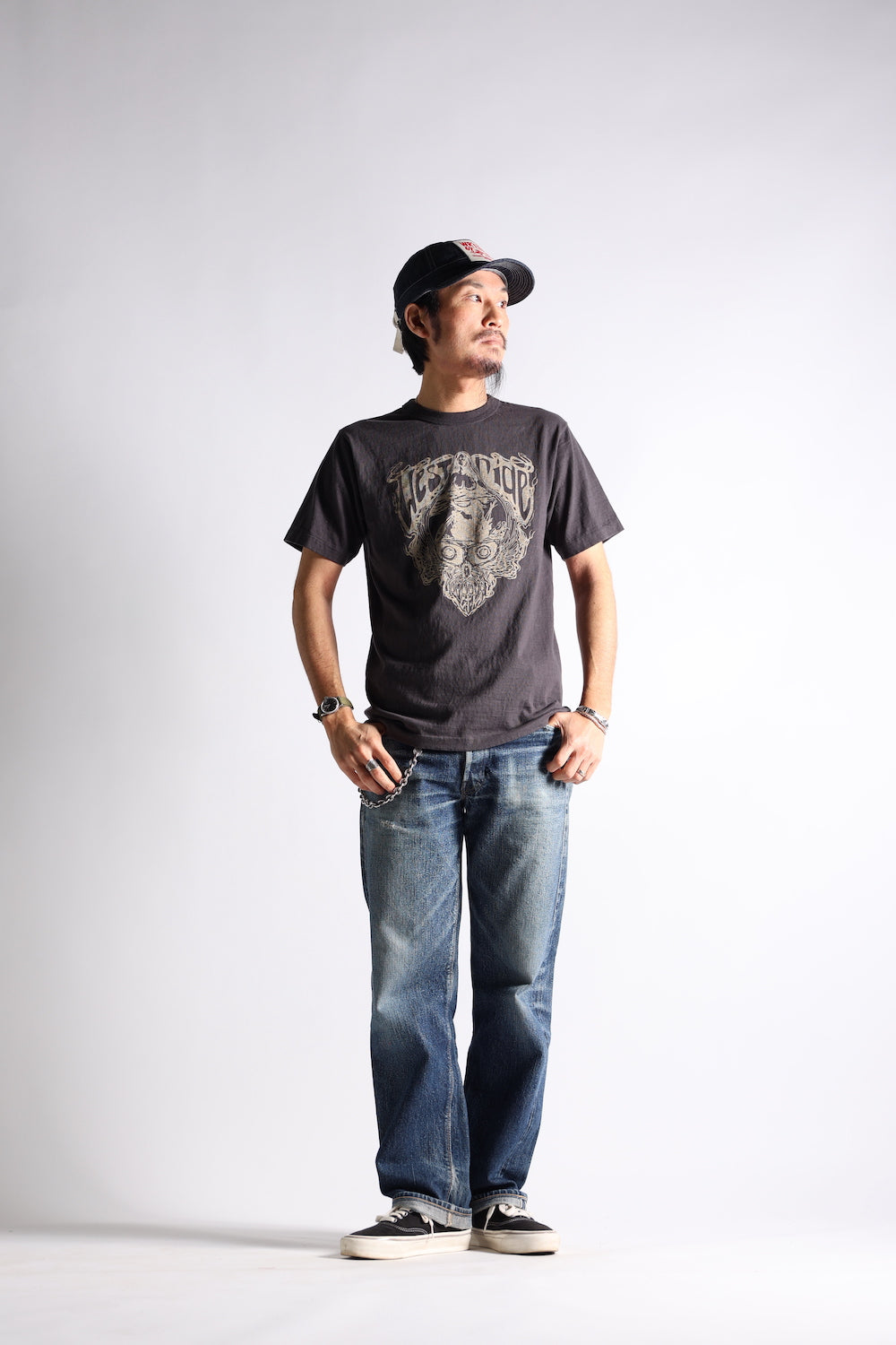 V25 SKULL MIND TEE - CHCL