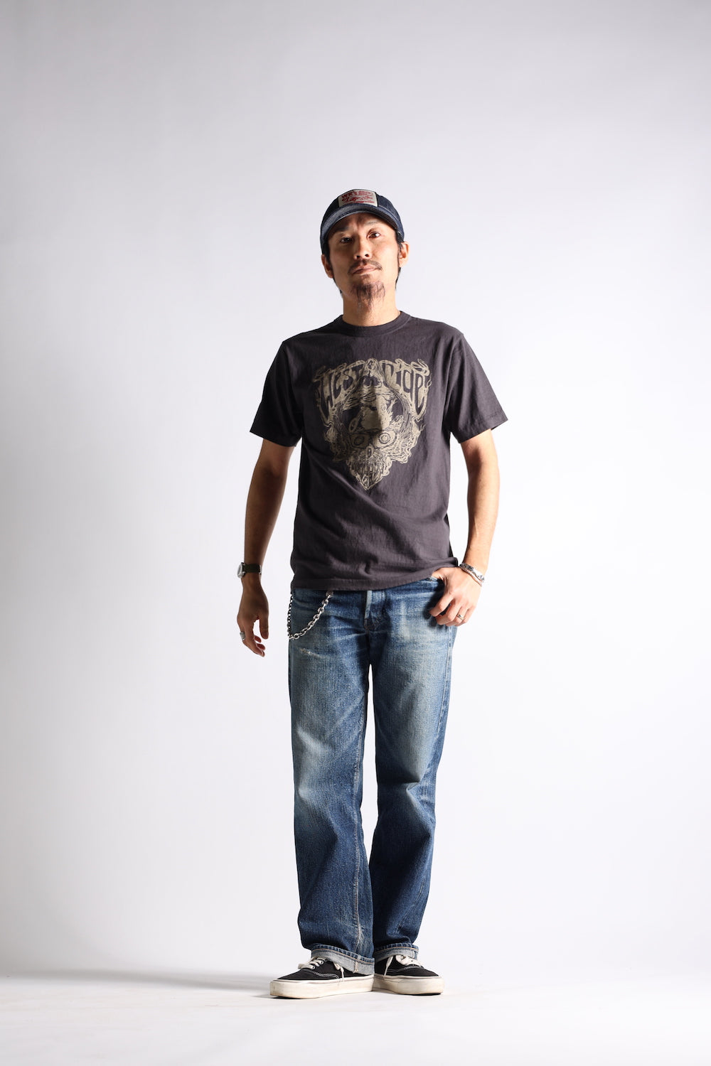V25 SKULL MIND TEE - CHCL