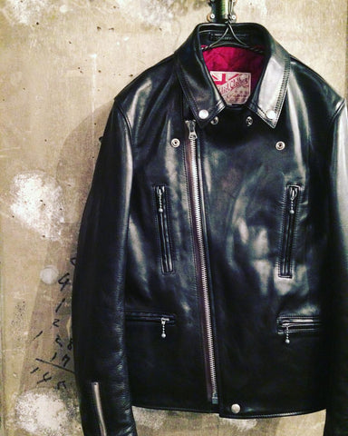AD-02L HORSEHIDE DOUBLE RIDERS JACKET - BLACK - May club