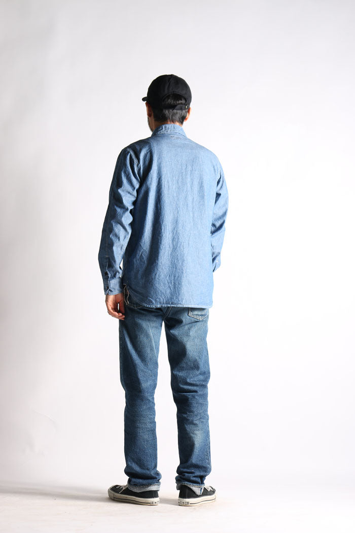 FARMER PULLOVER WORK SHIRTS - BLUE