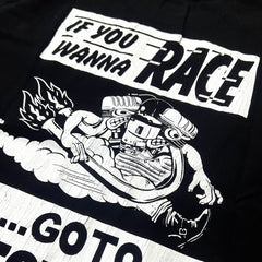 "WANNA RACE" TEE - BLACK