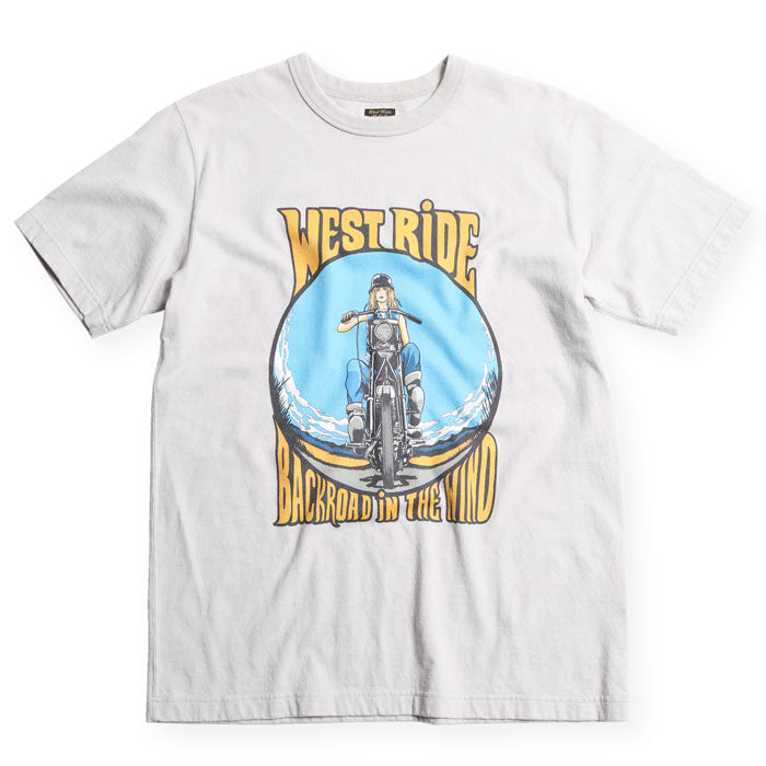 "BACK ROAD IN THE WIND" TEE - FADE GREY - May club