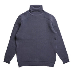 ACV-KN02 PADDED WAFFLE COTTON TURTLE KNIT - DARK GREY - May club